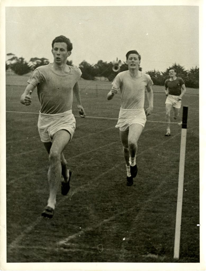 John Landy competing on Main Oval in 1948